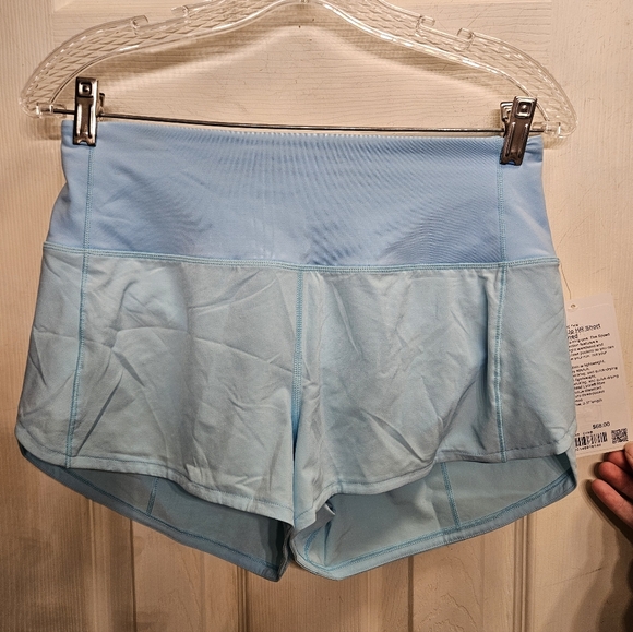Lululemon speed up HR shorts 2.5" lined blue womens size 6 NEW - Picture 4 of 10